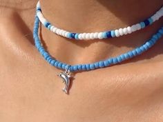 قلادات متدلية, Pop Jewelry, Surf Jewelry, Two Necklaces, Preppy Jewelry, Ocean Necklace, Pretty Jewelry Necklaces, Diy Jewelry Unique, Diy Jewelry Necklace