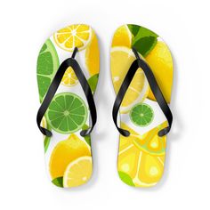 Summer calls for unparalleled comfort, and what better way to achieve that than with these custom-designed flip-flops? Elevate your summer adventures by infusing your unique style into every step. Featuring an effortless slip-on design, a cushioned footbed for all-day comfort, and superior print quality, these flip-flops promise to be the highlight of your summer wardrobe.\nDiscover the perfect matching bag from our YELLOW-MELLOW COLLECTION - a must-see! .: Materials: EVA, polyester, PVC\n.: 5/8 Cheap Yellow Slide Flip Flops, Personalized Flip Flops, Summer Slippers, Summer Adventures, Summer Sandals, Tongs, Sandals Summer, Flip Flop, Flip Flop Sandals