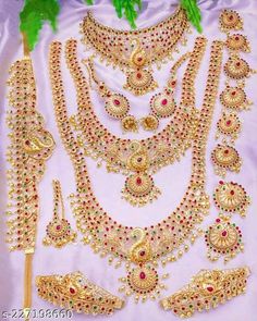 Material:- Gold Plated, Alloy These Beautiful Bridal Jewelry Set Best for gifting and personal use, You can gift your Girlfriend, Mother, Sister , Relatives , Neighbours etc. Combine it with Matching Dress and be the Limelight of every Occasion ( Diwali, Birthday, Anniversary, Christmas, Any Ritual Festival). Suitable for all Occasions. a)These are very skin Friendly. b)The plating is Non- Allergic and safe for all Environment. Gift for Her, Best Friend Gift, Gift Ideas, Valentines Day Gift,Teac Bridal Jewellry, Beautiful Bridal Jewelry, Graduation Gifts For Him, Mothers Day Gifts From Daughter, Hip Belt, Bridal Belt, Anniversary Gifts For Wife, Valentines Day Gifts For Him, Birthday Gift For Him