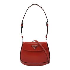 Prada Cleo Flap Red Leather Mini Shoulder bag This Prada Cleo Flap Shoulder Bag is the perfect accompaniment for any stylish and sophisticated woman. Crafted from smooth burgundy/red leather and boasting a classic design, this bag is ideal for everyday use. Its chic, glossy finish adds a touch of luxury to any ensemble. CONDITION: NEVER WORN DETAILS: PRADA Cleo flap Leather Red/Burgundy Size: Mini DimensionsWidth: 16cmHeight: 15.5cmDepth: 3.5cm ACCESSORY: one short strap and one long strap, dust Prada Cleo, Prada Mini, Sacs Tote Bags, Prada Collection, Triangle Logo, Prada Handbags, Medium Tote, Mini Shoulder Bag, Stylish Bag