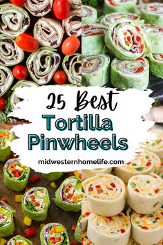 collage of tortilla pinwheel recipes Recipe For Pinwheels Tortilla Rolls, Corn Tortilla Roll Ups, Aram Sandwiches Tortilla Rolls, Appetizers With Wraps, Tortilla Pin Wheel Recipes, Pinwheel Wraps Appetizers, Pickle Pinwheel Appetizers, Million Dollar Tortilla Roll Ups, Pesto Turkey Pinwheels