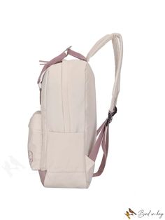 BirdinBag - Chic & Functional Student Backpack in Korean & Japanese Style Korean Japanese, Student Backpacks, Classic Backpack, Nylon Bag, Japanese Style, Color White, Backpacks, Size Medium, Pattern