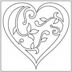 a heart shaped frame with the letter e in it's center and an ornate design on