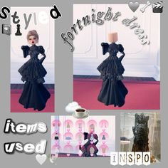 three different pictures of a woman in a black dress and holding a candle with the caption style 6