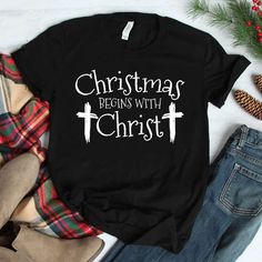 Embrace the True Spirit with a Religious Christmas Shirt: Christ-Centered Design Celebrate the real meaning of Christmas with our inspiring Religious Christmas Shirt. This Christ-centered design reminds us all that Jesus is the reason for the season. Perfect for church services, family gatherings, or any holiday event where you want to express your faith. Our [...] Christian Christmas Shirts, Christmas Shirts For Women, Christian Christmas Shirts Vinyl, Christian Christmas Tee Shirts, Christmas Christian Tshirts, Christmas Tshirts Nativity, Cricut Christmas Shirts Jesus, Jesus Christmas Shirt, Biblical Christmas