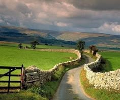 an image of a road going through the country side with words written in arabic and english