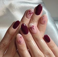 Bow Nail Art, Retro Nails, Hello Nails, Hippie Nails, Simple Gel Nails, Minimal Nails, Types Of Nails