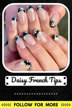 Nail Art French, Daisy Nail Art, Confetti Nails, Watermelon Nails, Daisy Nails, Cute Summer Nails, Rainbow Nails, Oval Nails, Floral Nails