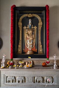 Unique Mandir Design For Home, Puja Room Decoration Ideas, Pooja Room In Living Room, Puja Room Design Indian, Pooja Room Ideas, Temple Decor