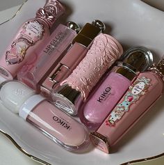 Pink Perfumes, Barbie Mood, Pink Victorian, Lip Balms, Heart Eyes, Lipsticks, Butterflies, Dior, Makeup