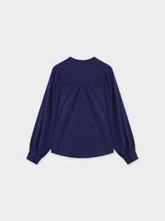 The Gathered Top Blouse-Navy is a versatile and stylish addition to any wardrobe. With its gathered design, it offers a sleek and flattering fit that can be dressed any occasion. Navy Long Sleeve Top For Work, Navy Elegant Long Sleeve Tops, Elegant Navy Long Sleeve Tops, Elegant Long Sleeve Navy Tops, Long Sleeve Navy Blouse For Fall, Navy Long Sleeve Blouse For Fall, Chic Navy V-neck Top, Navy Stretch Tops For Work, Navy Stretch Top For Work