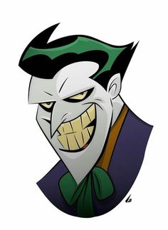 an evil looking cartoon character with green hair