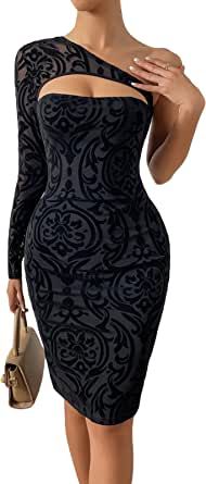 Baroque Print, Bodycon Midi Dress, Shoulder Cut, Bodycon Midi, Midi Dress Bodycon, Cut Out, One Shoulder, Prom