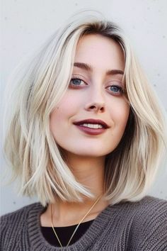 Platinum Ash Blonde Lob Haircut Ideas Brown Hair, Platinum Blonde Hair Color Ideas, Long Bob Blonde, Twist Box Braids, Ideas Haircut, Morning Hair, Side Swept Curls, Platinum Blonde Hair Color, Hair Dye Ideas