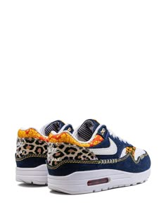 Find NIKE Air Max 1 Prm Denim Leopard Sneakers on Editorialist. navy blue/white denim signature Swoosh logo detail leopard print contrast stitching round toe front lace-up fastening logo patch at the tongue branded insole rubber sole with Max Air cushioning These styles are supplied by a premium sneaker marketplace. Stocking only the most sought-after footwear, they source and curate some of the most hard to find sneakers from around the world. Urban Denim Sneakers For Streetwear, High-top Denim Sneakers For Streetwear, Denim High-top Sneakers For Streetwear, Denim Low-top Sneakers For Streetwear, White Denim Sporty Sneakers, Blue Denim Sneakers For Sports, Diy Ripped Jeans, Nike Shoes Women Fashion, Outfit Street