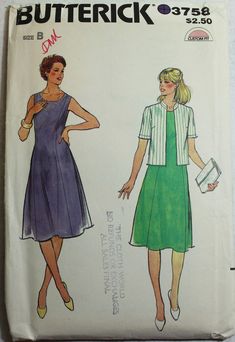 a woman's dress and jacket sewing pattern from butterick