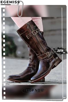 Comfort Side Zipper Boots Adjustable Buckle Low Heel Outdoor Boots Flat Heel Boots With Zipper Closure For Fall, Flat Heel Boots With Zipper For Fall, Casual Moto Boots With Zipper Closure For Fall, Casual Moto Boots With Zipper For Fall, Casual Mid-calf Boots With Zipper For Fall, Casual Fall Mid-calf Boots With Zipper, Casual Brown Moto Boots With Zipper, Fall Moto Boots With Wide Calf And Zipper, Fall Wide Calf Moto Boots With Zipper