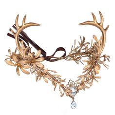 PRICES MAY VARY. UNIQUE DESIGN: Our Fairy Antler Crown features an elegant V-shape design adorned with laurel leaves and deer antler decorations on either side. Its delicate and intricate craftsmanship exudes a forest-like ambiance, making you the most unique person at any party or event. HANDCRAFTED: Each of our flower crown is handcrafted to perfection, ensuring that no two pieces are alike. It takes a significant amount of time and effort to create every piece, which makes it all the more spe Gold Fairy Costume, Forest Elf Costume, Deer Costume Women, Antler Decorations, Woodland Halloween, Woodland Costume, Renfaire Outfit, Horns Headpiece, Dear Antlers