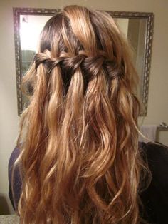 Waterfall Braid Hairstyle, Trendy We Fryzurach, Plaits Hairstyles, Easy Hairstyle, Bohol, Hairstyle Gallery, Braided Hairstyles For Wedding, Wedding Hairstyles For Long Hair, Good Hair Day