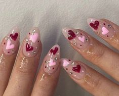 Chic Nails, Valentine's Day Nails, Best Acrylic Nails, Valentines Nails, Nails Acrylic, Cute Acrylic Nails