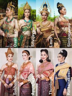 Thai Princess Traditional Dresses, Traditional Thai Clothing Women, Thailand Traditional Clothes, Thailand Hairstyle, Thailand Clothing, Thai Queen, Traditional Thai Dress, Thailand Traditional Dress, Thai Outfits