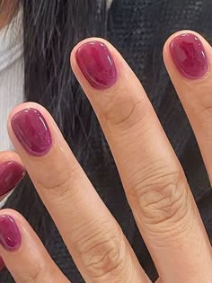 17 Stunning Purple Nail Designs to Add a Touch of Twist | The KA Edit Nail Inspiration Korean, Reddish Purple Nails, Nail Gel Simple, European Nails Trends, Red Purple Nails, Cute Purple Nail Ideas, Colors For Short Nails, Nail Purple