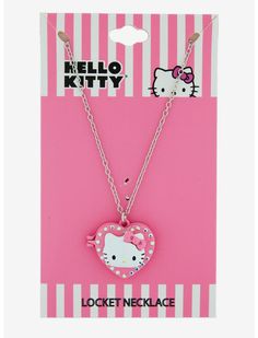 Hello Kitty Heart Locket Necklace | Hot Topic Hello Kitty Heart, Hello Kitty Necklace, Kawaii Necklace, Right Arrow Icon, Kitty Necklace, Hello Kitty Jewelry, Bling Design, Location Icon, Heart Locket Necklace