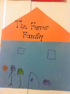 a child's drawing on the side of a building that says, the farter family