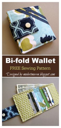 the bifold wallet sewing pattern is easy to sew