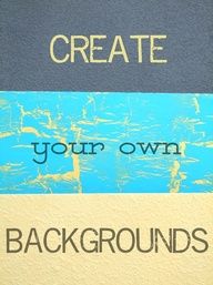 the words create your own and background are painted in different colors