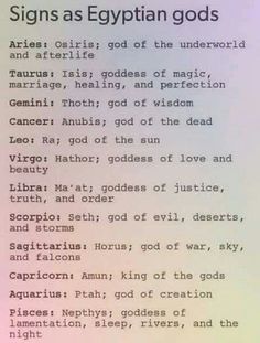 an ancient text in black and white with the words signs as egyptian gods on it