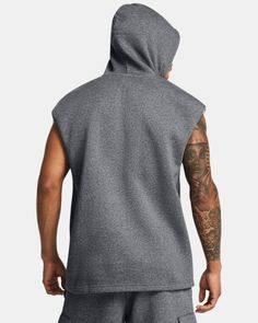 Ultra-soft, mid-weight cotton-blend fleece with brushed interior for extra warmth|Front kangaroo pocket|Side-vent hem Hooded Athleisure Vest For Sports, Athleisure Hooded Sports Vest, Casual Sleeveless Activewear For Outdoor, Casual Sleeveless Outdoor Activewear, Hooded Sports Vest, Sleeveless Sportswear Activewear For Outdoor, Sleeveless Sportswear For Outdoor Activities, Outdoor Sleeveless Sportswear Activewear, Sleeveless Athleisure Tops For Outdoor