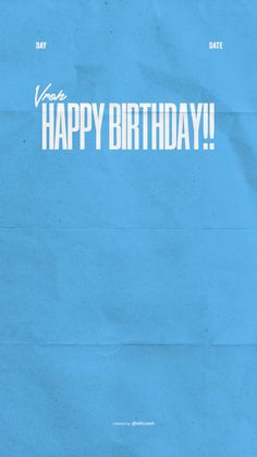 a blue bag with the words happy birthday written on it