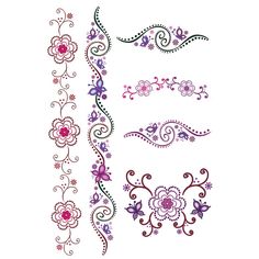 an artistic design with flowers and swirls