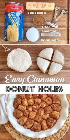 the steps to make cinnamon donut holes