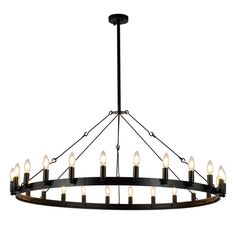 a large chandelier with eight lights hanging from it's center point, on an isolated white background