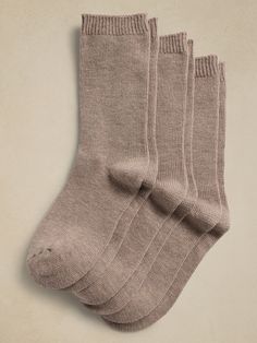 A cozy sock made from a special, blended yarn with a touch of cashmere for luxurious warmth and softness.  Plus, our designers added a lurex accent at the top for extra sparkle.  Set of 3.  Hits above the ankle. Party Sale, Cozy Socks, Banana Republic, Baby Toddler, Cashmere, Socks, Man Shop, Yarn, Style Inspiration