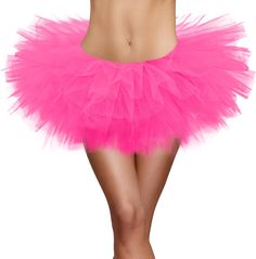 a woman wearing a pink tutu skirt