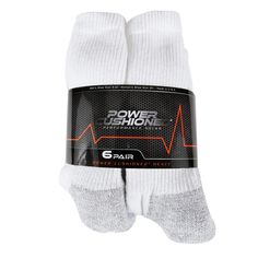 PRICES MAY VARY. Large - men's shoe size 9-12 / women's 10+ Stay-up, comfort top, comfort toe seam, reinforced heel and toe Full cushioned foot, ultra soft cotton Made in the USA by Crescent Sock Company, Niota, TN NOT JUST ANOTHER WHITE SOCK Here at Crescent Sock Co we believe in the strength of American products and American manufacturing. The POWER-CUSHIONED line is 100% USA manufactured, and it always will be! American Products, Sock Company, Men's Shoe, Large Man, Tube Socks, Comfortable Tops, Boot Socks, White Sock, Men Shoes Size