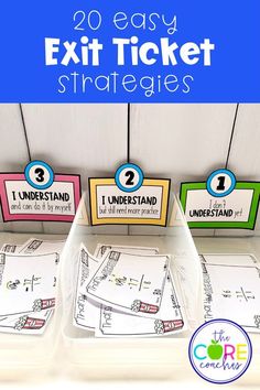 two easy exit ticket activities for students to practice their reading skills in the classroom and on the go