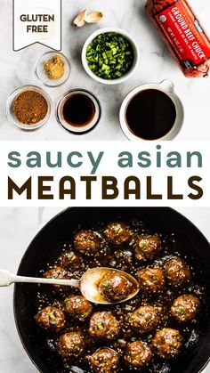 This easy Asian Meatballs Recipe features homemade ground beef meatballs in a sweet and tangy barbecue sauce. Made without breadcrumbs or eggs, this recipe is gluten-free, dairy-free, and perfect for every occasion! Ground Beef Meatballs, Asian Meatballs, Eat Beef, Beef Meatballs, Easy Asian, Barbecue Sauce, Free Recipes, Gluten Free Recipes