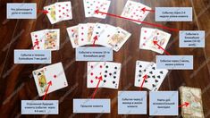 an image of playing cards with instructions on how to play them and what to use them