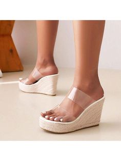 4.1" espadrille wedge heel; 1.37" platform (size 6)
Peep-toe slide espadrille platform clear wedge sandals with simple design perfect for women, and a best gift!
These platform sandals are perfectly matched with jeans, dresses, short skirts, slacks, shorts, skirts in various occasions.
Non-slip sole provides you with extra stability, with the espadrille platform balance the wedge-shaped heel and the reasonable design slope
When You Wear These Straw Wedge Sandals, The Pressure Is Distributed Thro Clear Wedges, Mules Sandals, Slip On Espadrilles, Espadrilles Platform, Shorts Skirts, Espadrille Wedge, Wedge Heel Sandals, Mule Sandals, Dresses Short