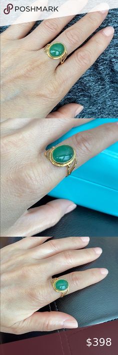 18K Yellow Gold Oval Jade Women Ring Size 7.25 Description: 18K Yellow Gold Oval Jade Ring Item No.: R00309 Metal type: 18K Gold Metal color: Yellow Gold Type of stone: Jade Measurement: size 7.25. Jade: 13 x 10 MM. Center: 15 x 12 MM Approximate Weight: 3.04 gram(s) Brand new with box NLF Jewelry Jewelry Rings Yellow Gold Emerald Ring Oval Cabochon, Yellow Gold Emerald Ring With Oval Cabochon, Oval Polished Emerald Ring In 14k Gold, Oval Emerald Ring With Polished Finish In 14k Gold, Oval Emerald Ring In 14k Gold With Polished Finish, 14k Yellow Gold Emerald Ring Oval Cabochon, Gold Oval Emerald Ring For Formal Occasions, Luxury Yellow Gold Emerald Ring With Oval Cabochon, Oval 14k Gold Emerald Ring