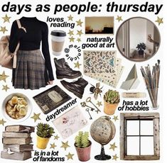 Days Of The Week As People, Days Of The Week Aesthetic, Fashion Aesthetics