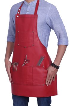 PRICES MAY VARY. SIGNATURE APRON - Handmade for perfect balance and best performance, Top Functional value PREMIUM QUALITY - Professional grade salon quality PU Leather, Durable long lasting ELITE STYLE - Unique design for correct body posture, Easy Open/Close buttons, One size fits all! CONVENIENCE - Lightweight apron, 3 button Adjustable neck strap, Comfortable 6 pockets LIFETIME GUARANTEE - Standard lifetime return guarantee, no questions asked. Try it risk-free today! Facón Professional Leat Barber Apron, Gown Pictures, Cape Gown, Body Posture, Creative Arts And Crafts, Leather Cuts, Neck Strap, One Size Fits All, Hair Stylist