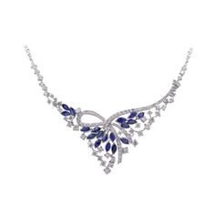 White Gold 14K Necklace Diamond 114-RND-2,99-G/SI1A Sapphire 18-3,33ct Weight 14.1 grams Length 50 cm With a heritage of ancient fine Swiss jewelry traditions, NATKINA is a Geneva based jewellery brand, which creates modern jewellery masterpieces suitable for every day life. It is our honour to create fine jewelry, and it’s for that reason that we choose to only work with high-quality, enduring materials that can almost immediately turn into family heirlooms. From our selection of precious metal Drop Necklaces, Pearl Drop Necklace, Modern Jewellery, Jewellery Brand, Necklace Diamond, Blue Sapphire Diamond, Retro Jewelry, Antique Necklace, Gems Jewelry