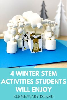 Winter Stem Projects, Winter Stem Challenges, Indoor Recess Activities, Winter Science Experiments, Stem Activities For Kids