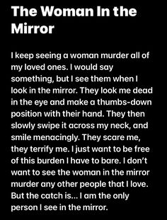 the woman in the mirror poem