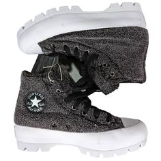 Converse Chuck Taylor All-Star High-Top Gray Sherpa Platform Lugged Cozy 7 Nwt A04449c New With Tags. No Box. Tagged Info: Size: 7 Style #: A04449c Color: Gray High-Top Construction Soft Sherpa Upper With Breathable Textile Lining Lace Closure Offers A Secure Fit Cushioned Footbed Ensures Lasting Comfort Rubber Toe-Cap For Added Impact Resistance Platform Midsole Design With Rubber Lug Outsole For Premium Traction Platform Height: 2" At Heel Questions? Leave A Comment Below! Converse All Star Pink, White Converse Shoes, Brown Converse, Converse Tennis Shoes, Converse Classic, White Casual Sneakers, Slide On Sneakers, Converse Shoes Womens, Blue Converse